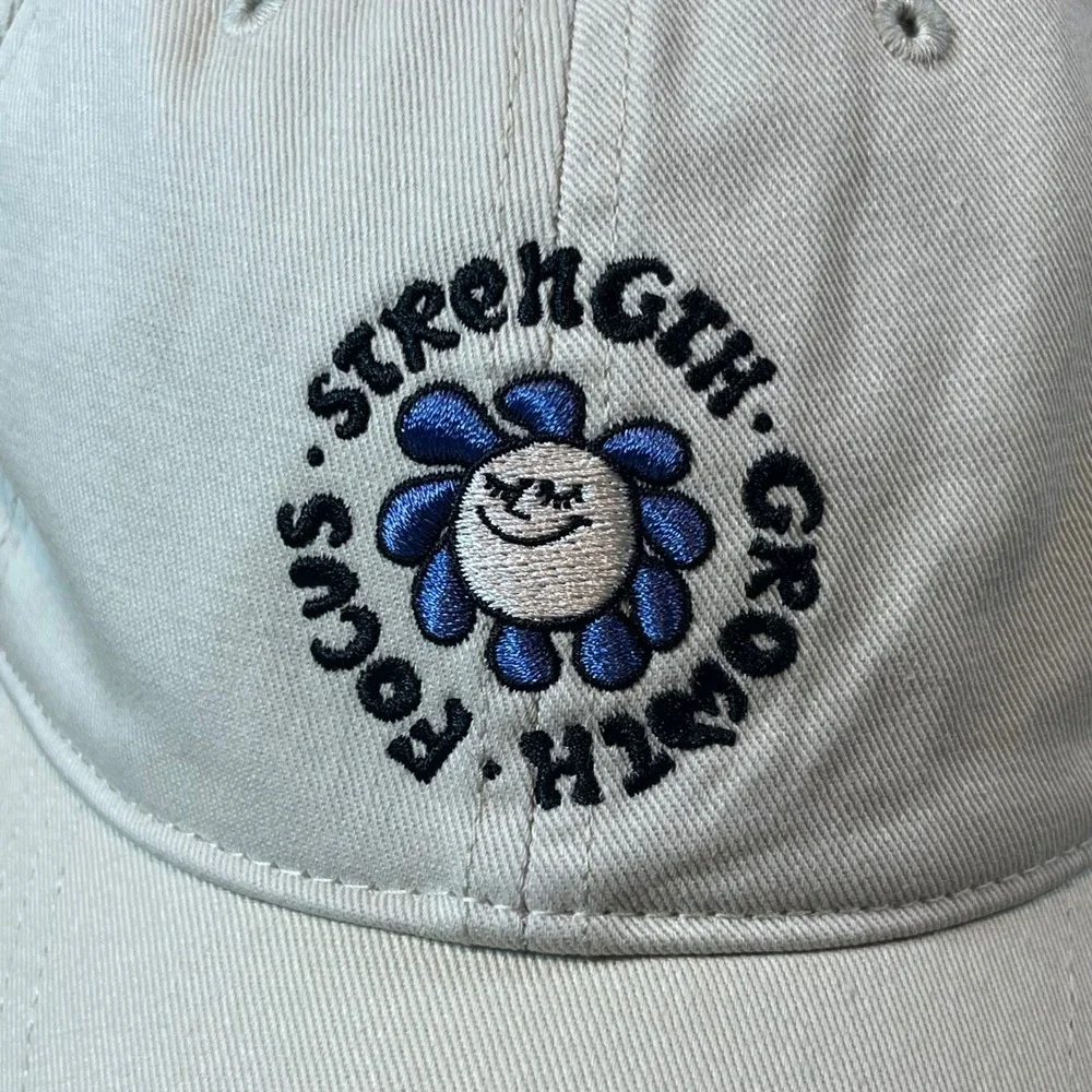 Under Armour Strength Focus Growth Flower Hat Beige Adjustable Cap 1383447 NEW